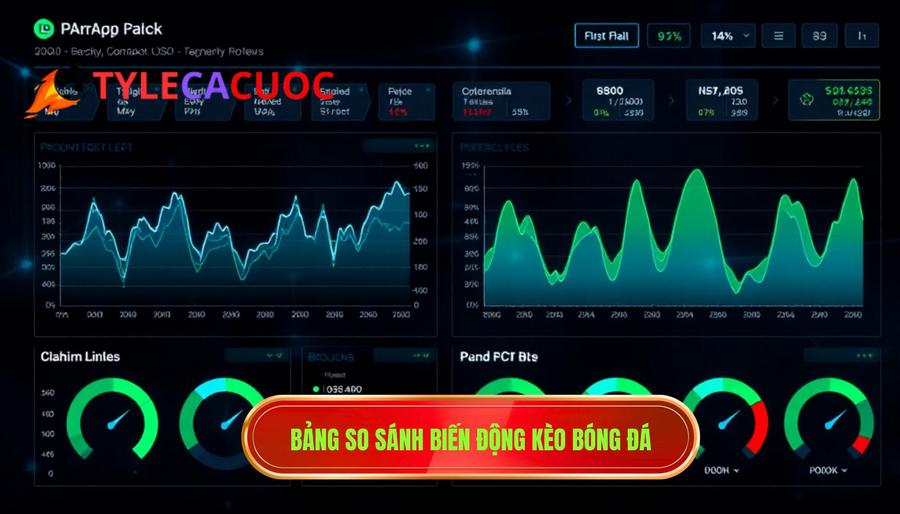 Bảng so sánh biến động kèo bóng đá